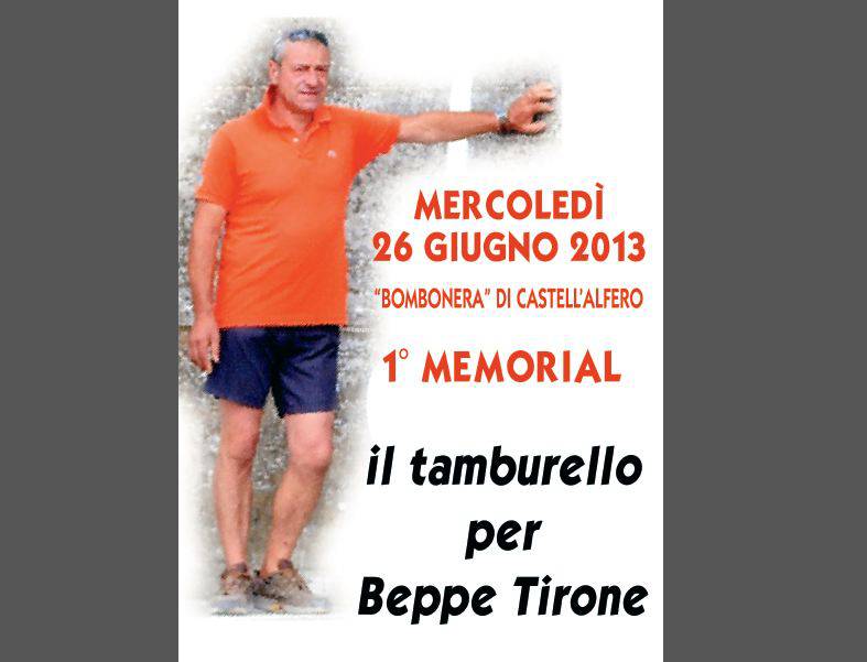 A Castell'Alfero il meglio del tamburello astigiano per il 1° Memorial Beppe Tirone