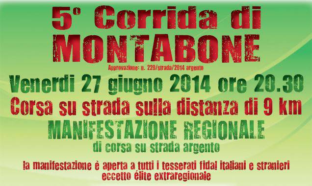 Questa sera si corre la V Corrida di Montabone