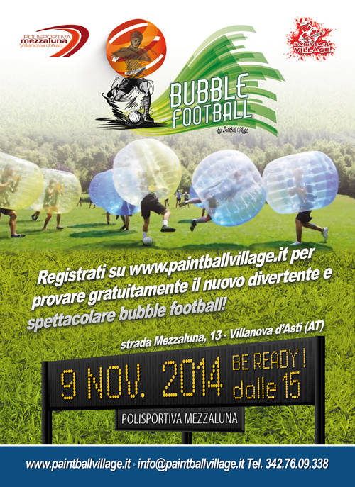 Domenica 9 novembre la Polisportiva Mezzaluna presenta il Bubble Football