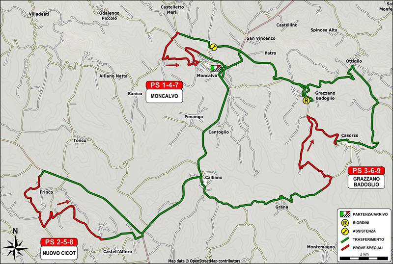 Svelato il percorso della seconda edizione del ”Rally Colli del Grignolino”