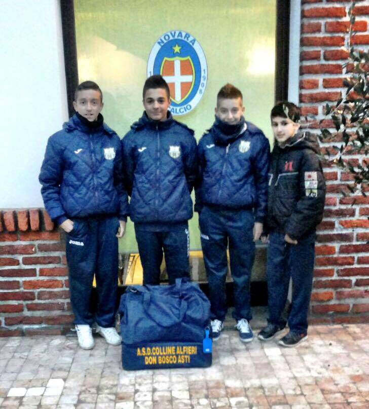 Quattro giovani delle Colline Alfieri al provino del Novara Calcio