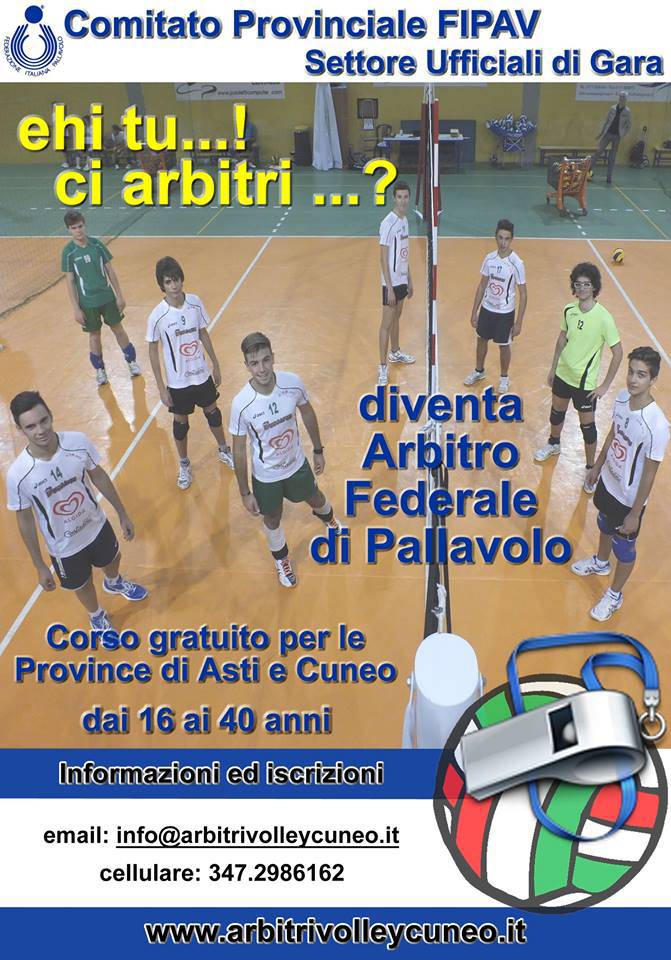 Lunedì ad Alba la riunione per presentare i corsi da arbitro di Pallavolo Fipav