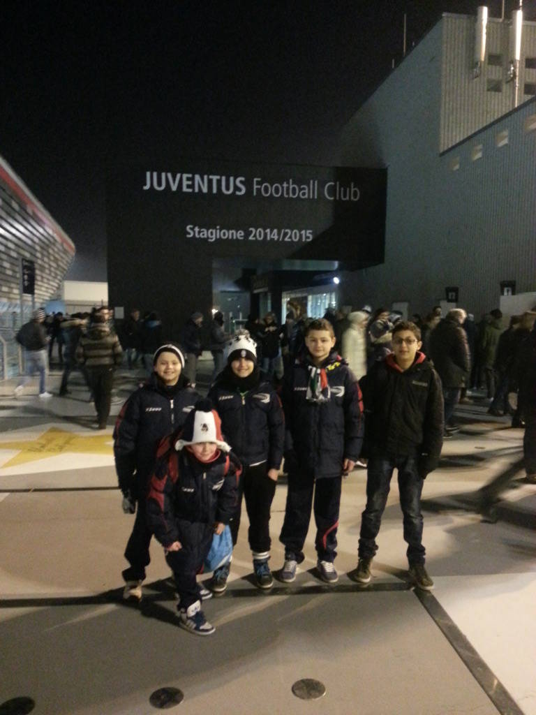Cinque giovani della Mezzaluna Calcio invitati allo Stadium per Juventus-Atlanta