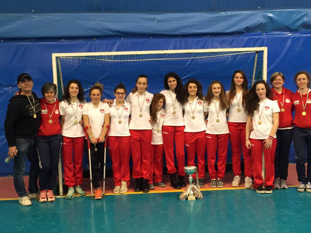 Le Under 16 della Moncalvese Hockey si laureano Campionesse Italiane Indoor
