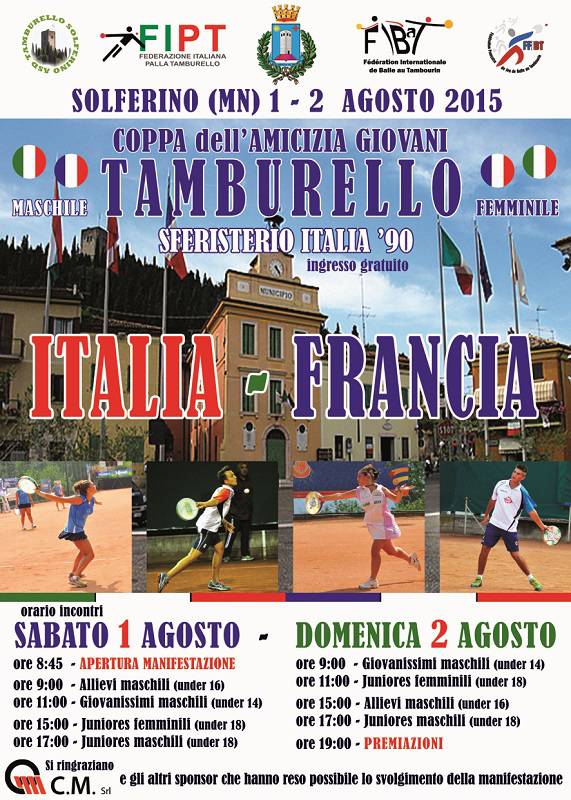 A Solferino i tradizionali incontri amichevoli Italia-Francia, seconda Coppa dell'Amicizia Giovani
