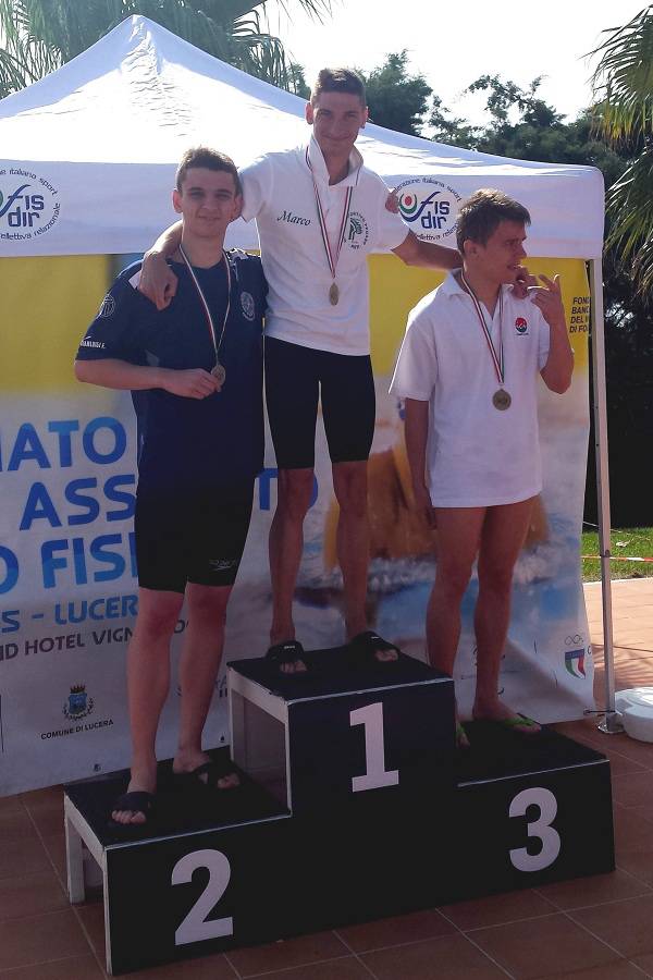 Ai Campionati Italiani Fisdir di nuoto doppio oro per Marco Scafidi