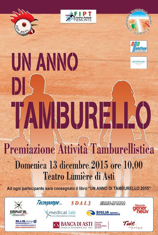 Domenica al Teatro Lumière la Premiazione dell'attività tamburellistica 2015