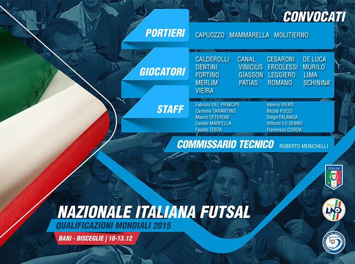 Gli orange De Luca e Romano convocati in Nazionale di Futsal per il Main Round di qualificazione ai Mondiali 2016