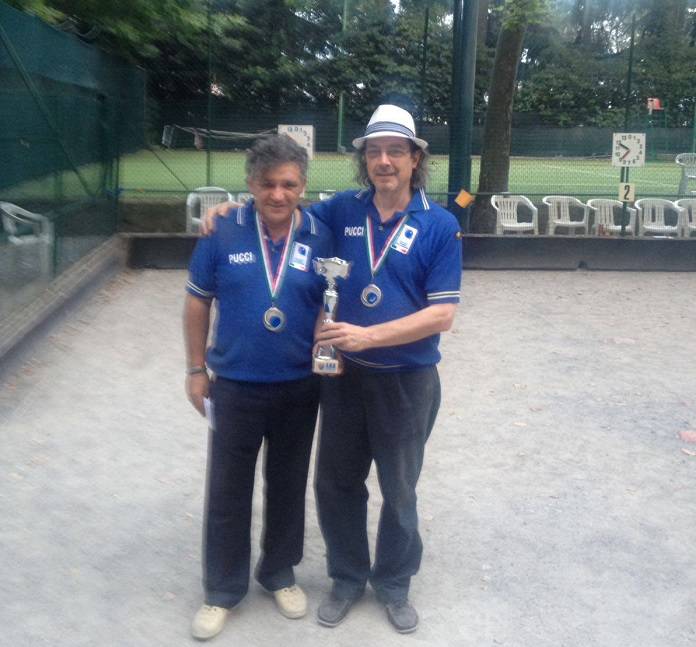 Ai Campionati Italiani di Petanque specialità coppie medaglia d'argento per Sergio e Claudio Delpiano