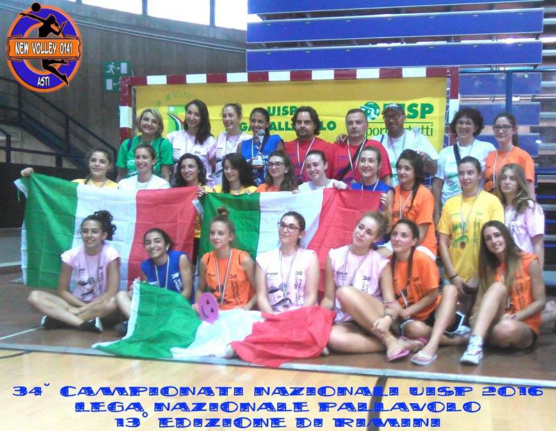  L'Under 18 del New Volley Asti Campione Nazionale Uisp, secondo posto per l'Under 16