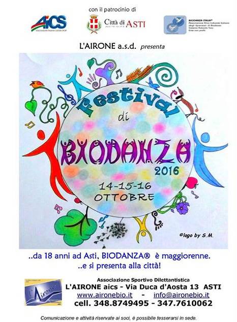 Asti, domani prende il via il primo Festival di Biodanza