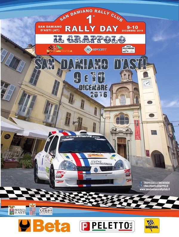 Domani si aprono le iscrizioni per il Rally Grappolo di San Damiano D’Asti