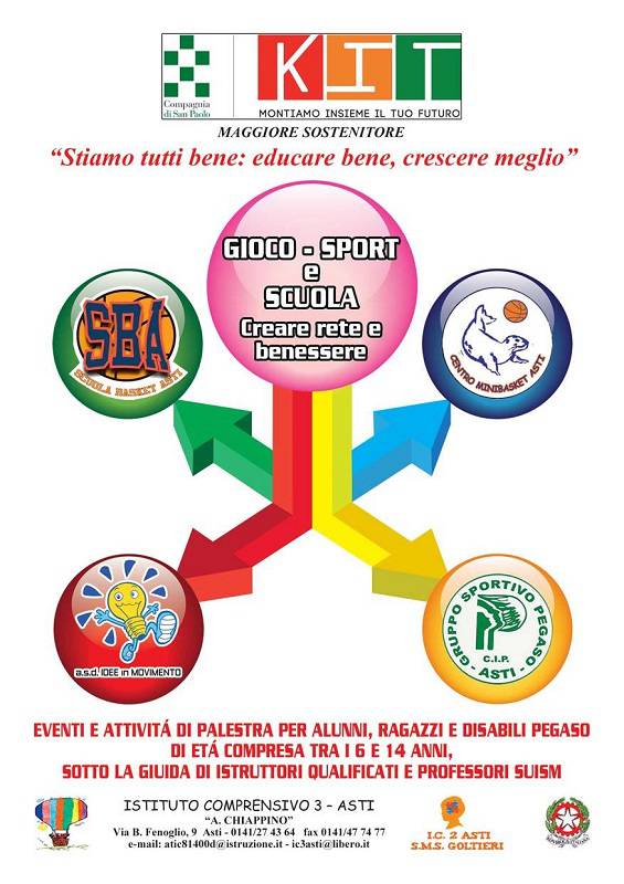 Prende il via ad Asti il “Progetto Gioco-Sport e Scuola, Creare rete e benessere”