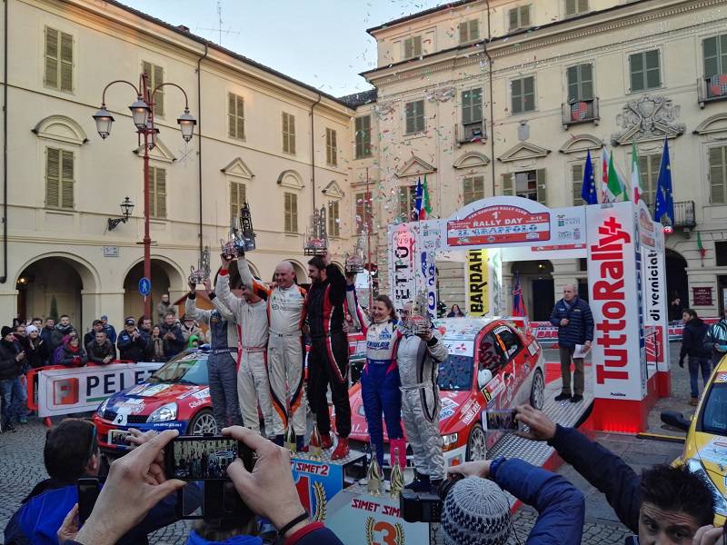 Emanuele Franco e Luca Pieri con la Mitsubishi Lancer vincono il 1° Rally Day Il Grappolo