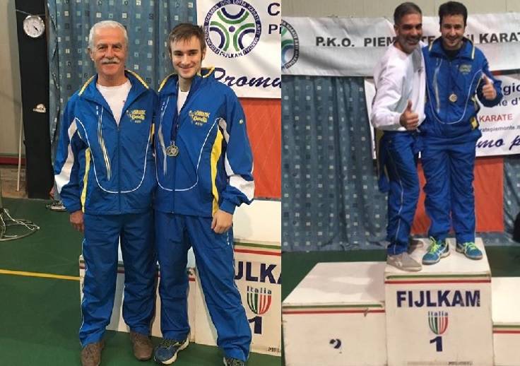 Riccardo Rivetti e Riccardo Priolo del Dinamic Karate Asti campioni Piemontesi di Karate