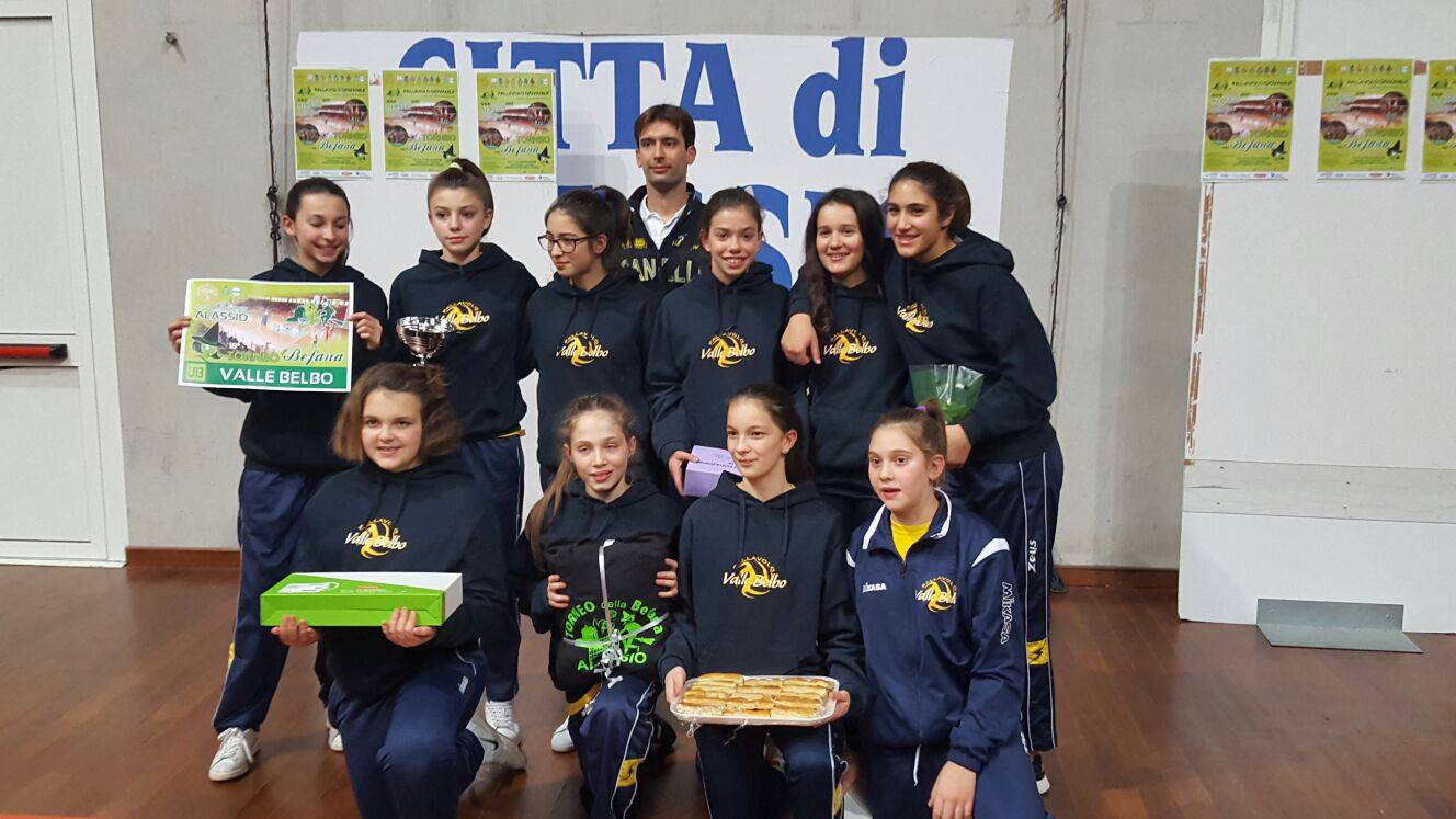 Ottimo secondo posto per l'under 13 della Pallavolo Valle Belbo al Torneo della Befana di Alassio