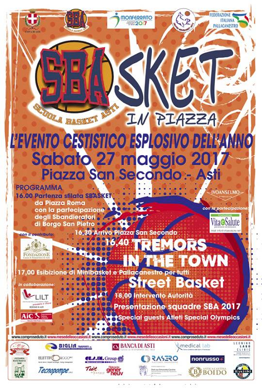 Sabato ad Asti l'evento cestistico dell'anno con "SBAsket in Piazza"
