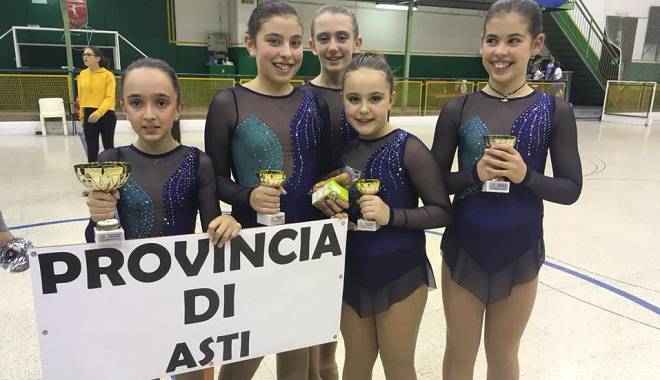 Pattinaggio artistico: Cinque medaglie per la Rappresentativa di Asti al Trofeo della Province