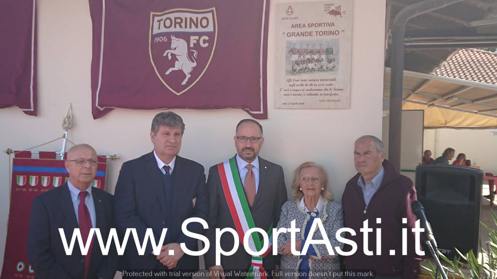Asti, intitolata al “Grande Torino” l’area sportiva del Lungotanaro