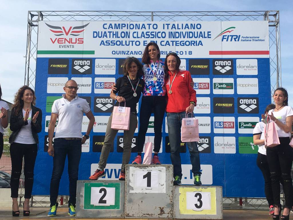Al Campionato Italiano di Duathlon terzo posto di categoria per Cristiana Barchiesi