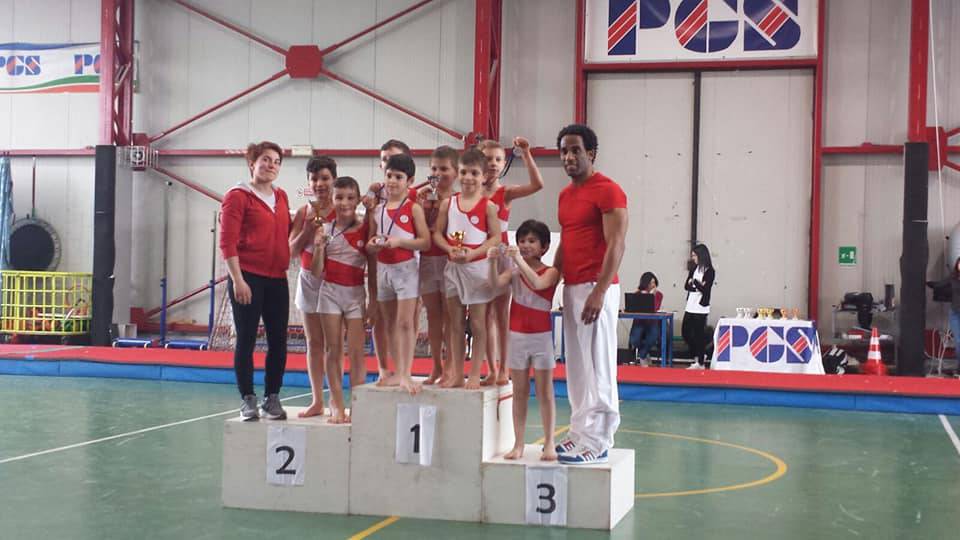 Nella seconda prova del campionato regionale maschile PGS di ginnastica artistica l’Olimpia Asti sugli scudi