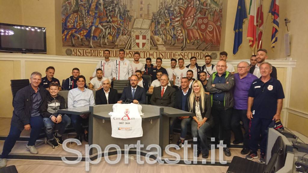 Il Città di Asti calcio a 5 neopromosso in serie A2 festeggiato in Comune