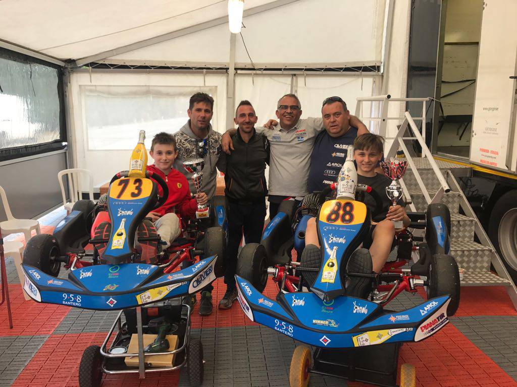 I giovani piloti astigiani Emanuele Olivieri e Davide Grasso protagonisti nella seconda prova regionale di Karting