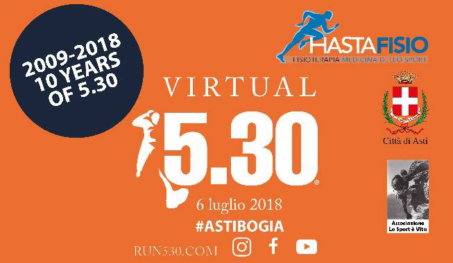 Il 6 luglio Asti si sveglia prima con la Virtual Run 5.30 #Astibogia