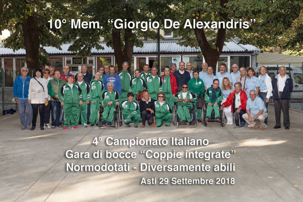 Il 10° Memorial “Giorgio De Alexandris” Gara di Bocce a Coppie Integrate va a Filippo Finello e Stefania Dacasto
