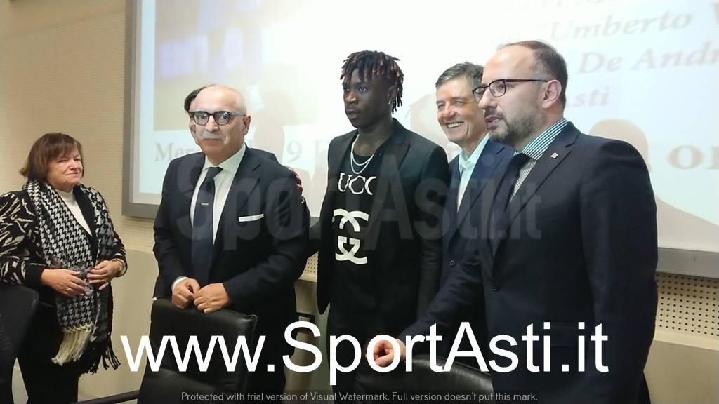L’abbraccio di Asti a Moise Kean, testimonial del progetto “Sport per Tutti”