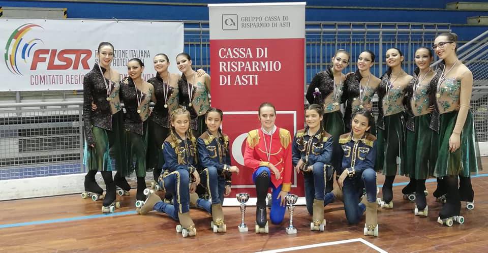 Splendida New Asti Skating Banca di Asti ai Campionati Regionali FISR di Gruppi Spettacolo