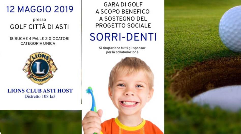Al Golf Città di Asti la gara benefica “Sorri-denti” del Lions Asti Host