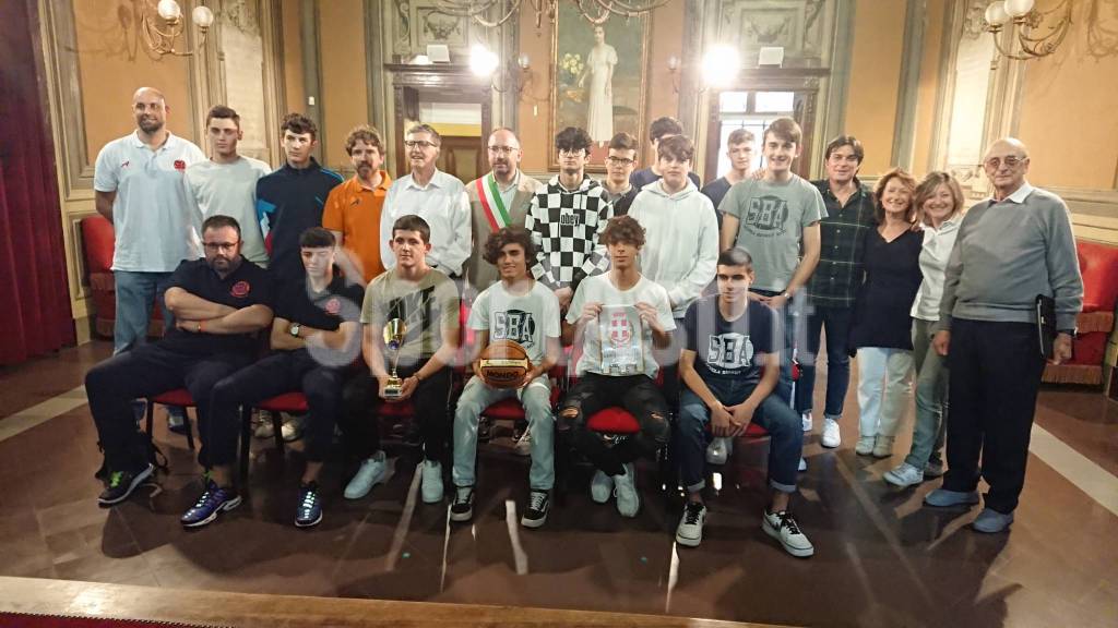 Asti, premiata in Comune l’Under 16 Elite SBA per la vittoria del campionato regionale