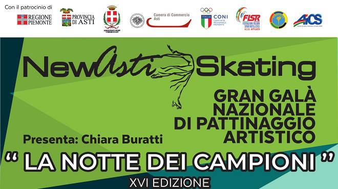 Sabato 22 giugno il XVI Gran Galà Nazionale “La Notte dei Campioni” della New Asti Skating Banca di Asti