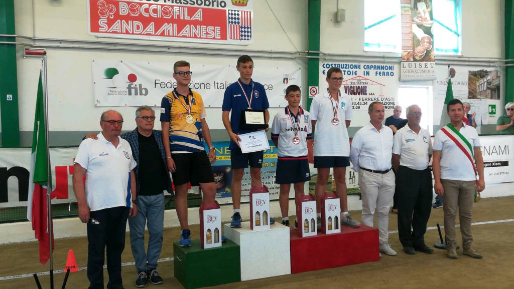 Campionati Italiani Giovanili Bocce: medaglia d’argento per Matteo Vercelli della Pro Valfenera nell’under 15