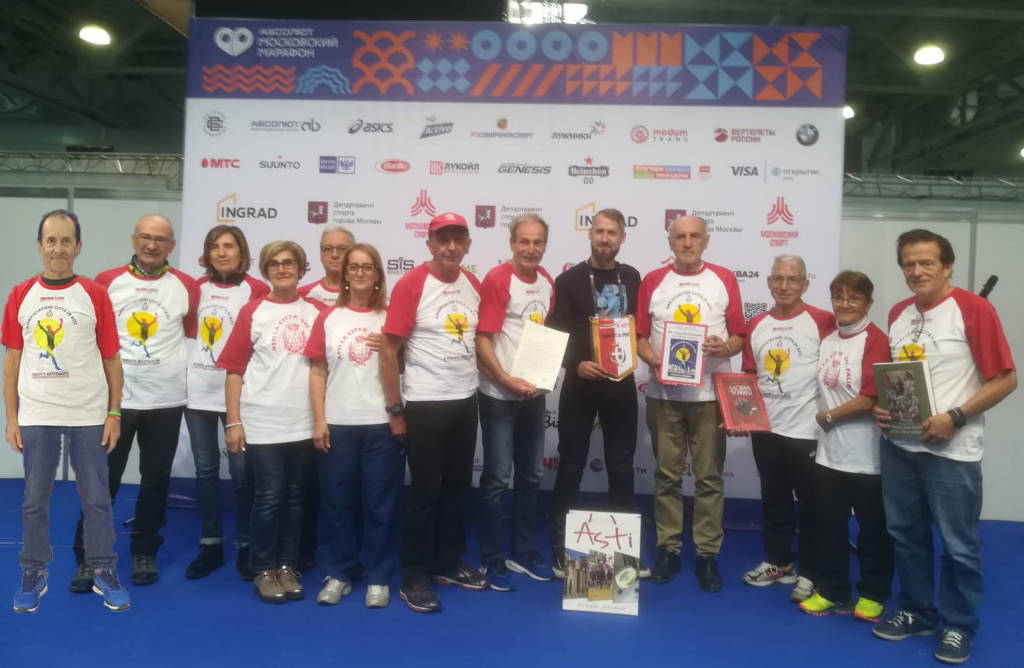 Gli Ambasciatori per lo sport della Città di Asti presenti alla Maratona di Mosca