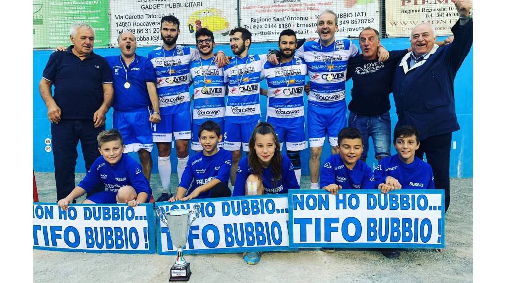 Pallapugno: il Bubbio vince il campionato di Serie C1 ed è promosso in Serie B