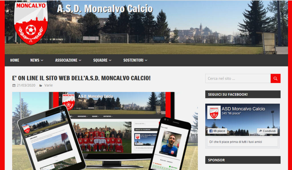 Il Moncalvo Calcio lancia il proprio sito ufficiale