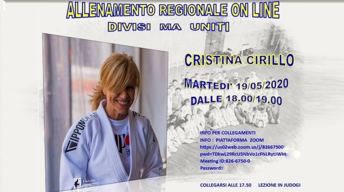 Judo, un allenamento regionale online con Maria Cristina Cirillo della Polisportiva Astigiana