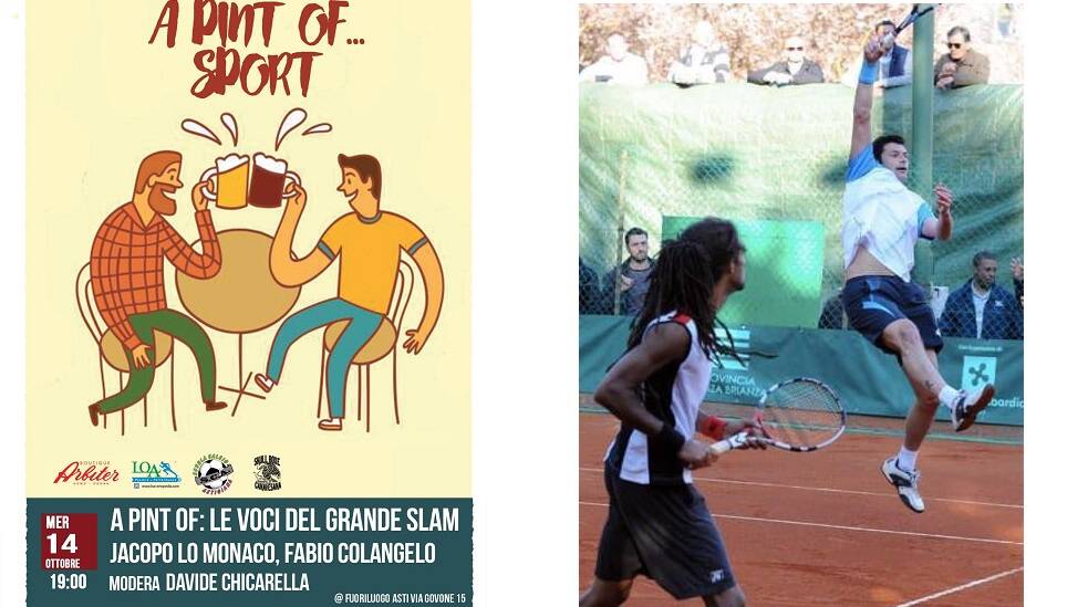 Asti, la terza stagione di “A pint of sport” si apre con il tennis protagonista
