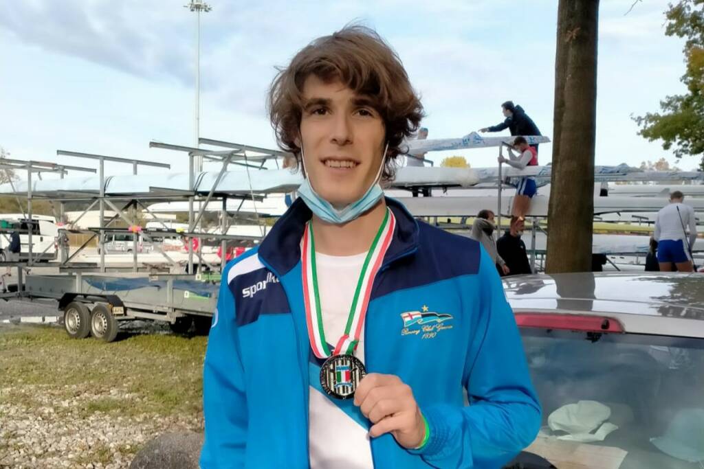 Canottaggio: Andrea Cavallero medaglia d’argento nel doppio ai Campionati Italiani Esordienti
