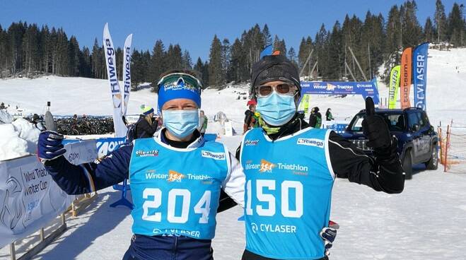 Paolo Musso e Simona Scarrone ok ad Asiago nel Winter Triathlon