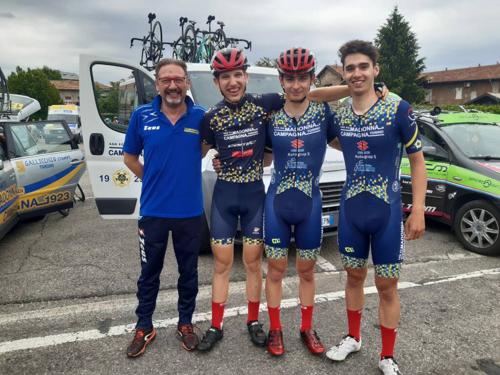 I tre ciclisti astigiani del Madonna di Campagna al raduno collegiale juniores di Ceresole d’Alba
