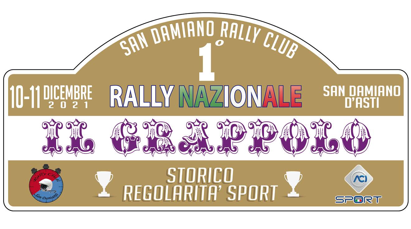 Definito il programma del 1° Rally Il Grappolo Storico in programma a San Damiano d’Asti a dicembre