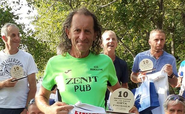 Orta 10 Marathons in 10 days: l’astigiano Vittorino Zaccone grande protagonista della manifestazione
