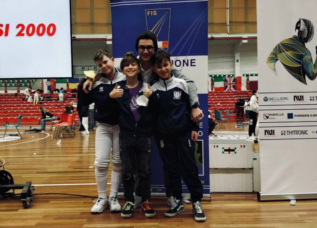Club Scherma Associati: tris di Fioretti alla gara internazionale di Brescia