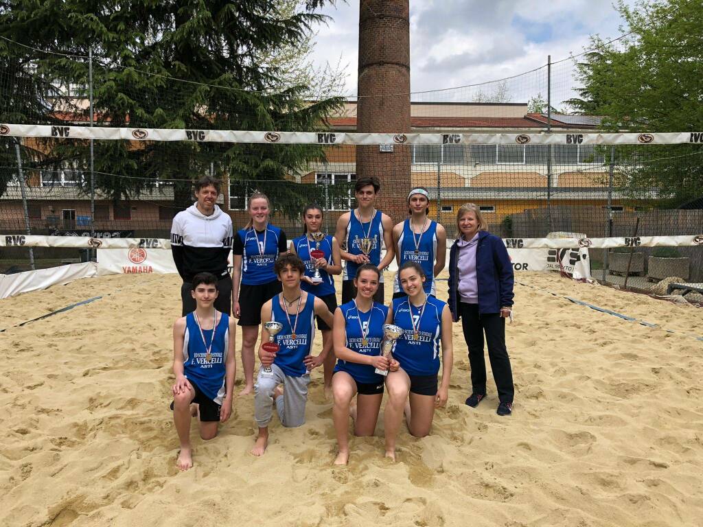 Asti, il Liceo Vercelli protagonista assoluto dei campionati sportivi studenteschi di beach volley