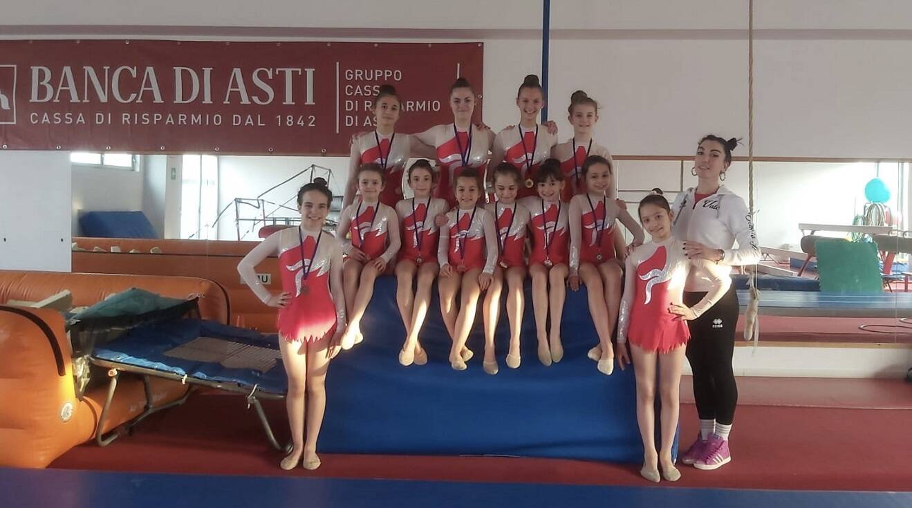 Al torneo “Ritmicamica” medaglie e soddisfazioni per le ragazze di Ginnastica Ritmica dell’Olimpia Asti