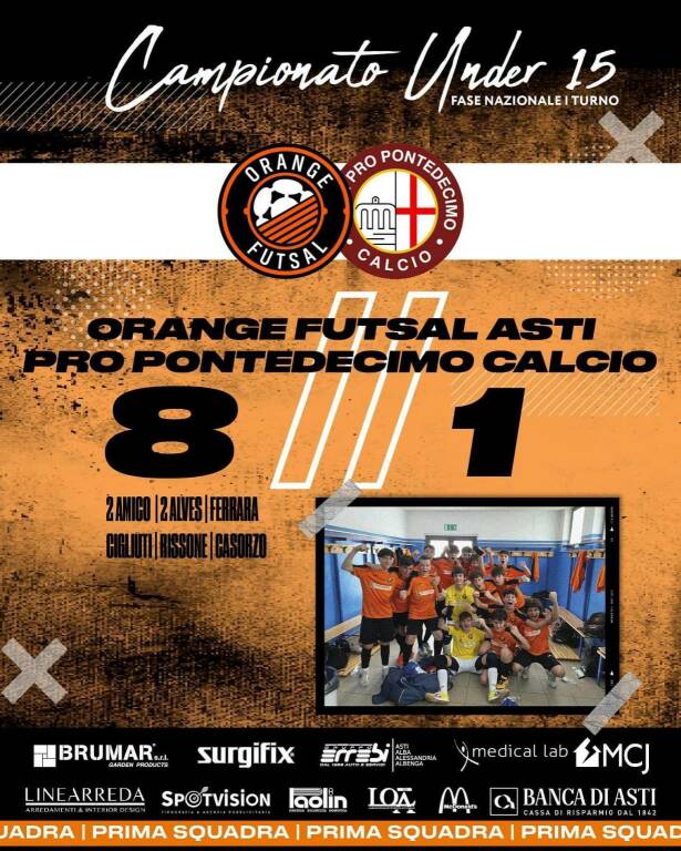 under 15 orange futsal fase nazionale