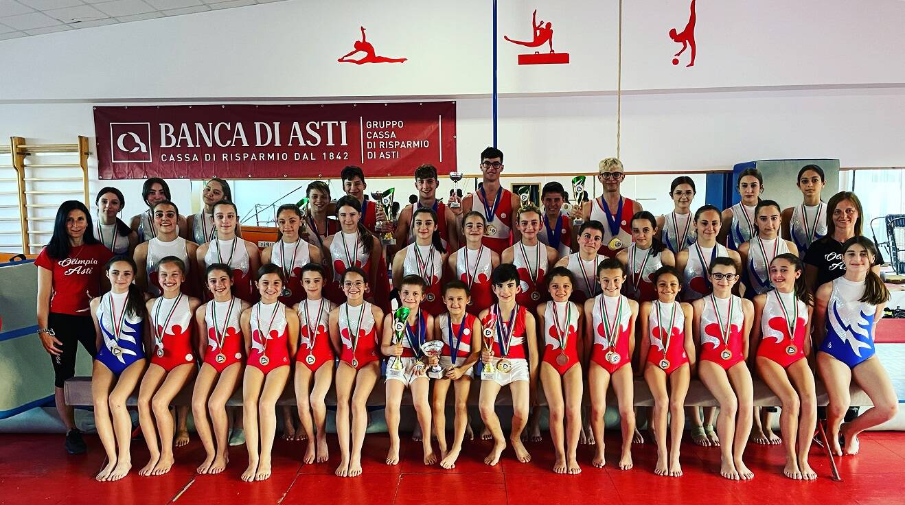 Archiviate le finale nazionali PGS di Ginnastica Artistica, è tempo di saggio di fine anno per gli atleti dell’Olimpia Asti